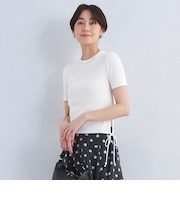 ＜le＞リブ ストリング ニット プルオーバー