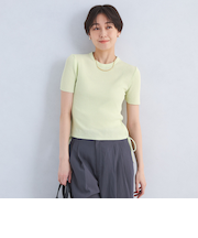 ＜le＞リブ ストリング ニット プルオーバー