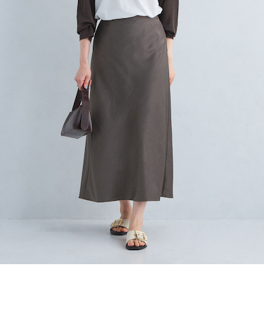 ワッシャー サテン ナロー スカート