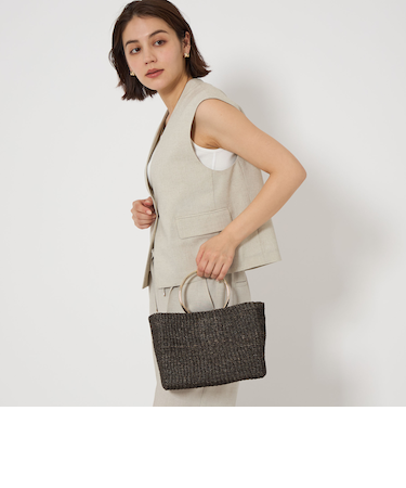 ＜COTTO＞リングハンドル バスケットバッグ