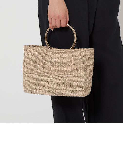 ＜COTTO＞リングハンドル バスケットバッグ