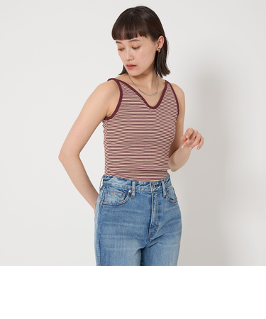 ＜Robert P. Miller＞リブ カップ付き キャミソール タンクトップ