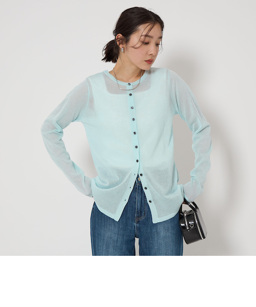 グリーンレーベル　ブークレ ダブルフェイス カーディガン ブークレ ダブルフェイス Vネック ニット カーディガン｜ユナイテッド