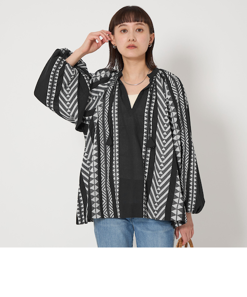 ジャカード ブラウス