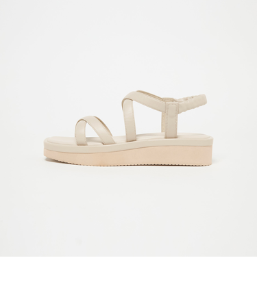 クロス プラット サンダル（3cmヒール）