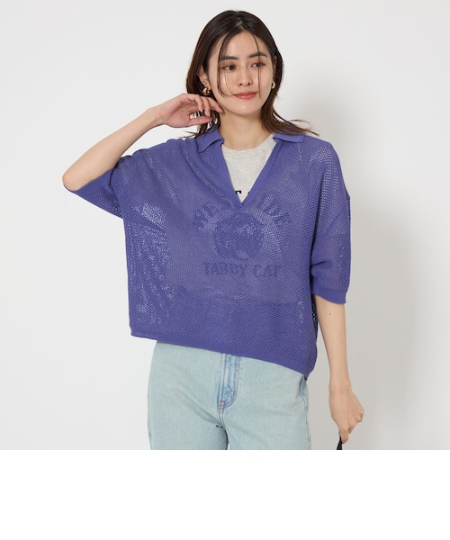 NUMBERING JACQUARD ZIP UP KNIT TOP｜エックスガールのアウトレット
