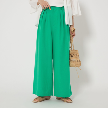 タック ワイド パンツ -撥水-