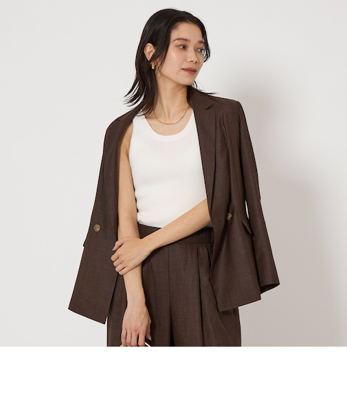 シャーリー 2WAY ノースリーブ ニット -ウォッシャブル-