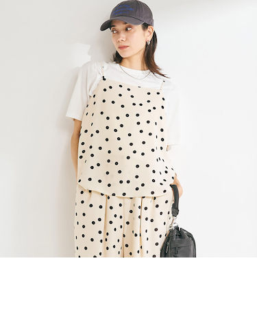 ＜at ease＞ドット キャミソール