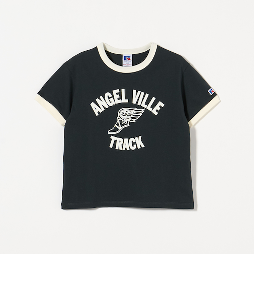 【別注】＜RUSSELL ATHLETIC＞プリント リンガーTシャツ 100cm-130cm