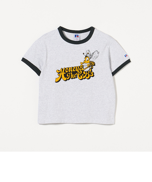 【別注】<RUSSELL ATHLETIC>プリント リンガーTシャツ 100cm-130cm