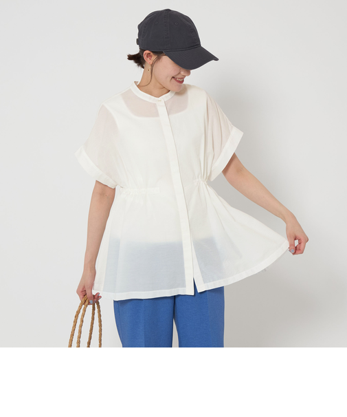 ウエストギャザー ハオリ シャツ