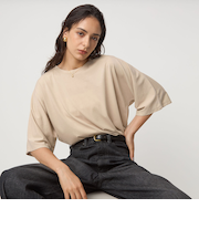 ＜at ease＞ドルマン プルオーバー カットソー