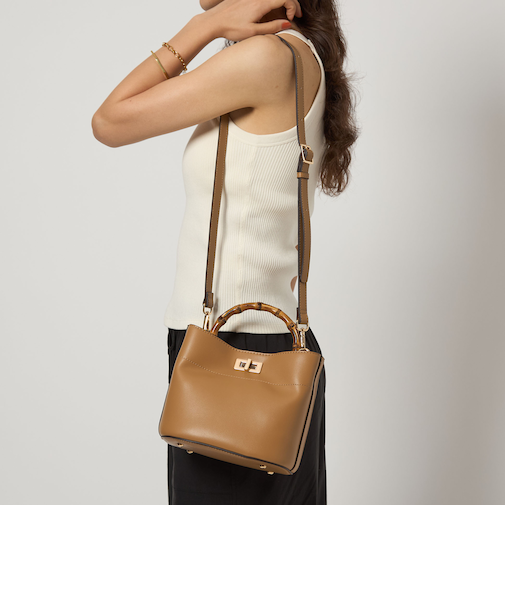 2WAY バンブー ワンハンドル バッグ