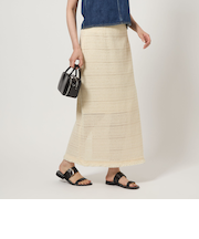 シアー レース ナロー スカート