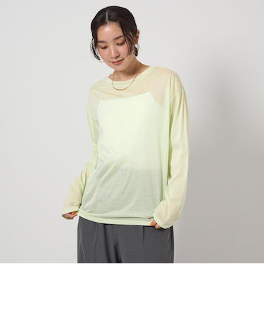＜at ease＞シアー ロングスリーブ Tシャツ
