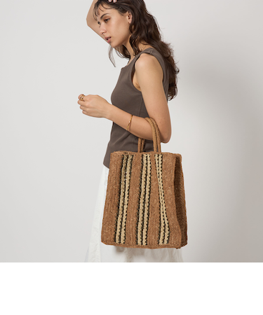 ＜CAMALYA＞ストライプ トートバッグ