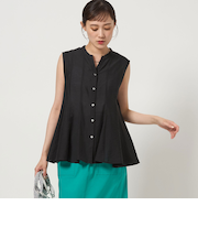 フレア ノースリーブ ブラウス