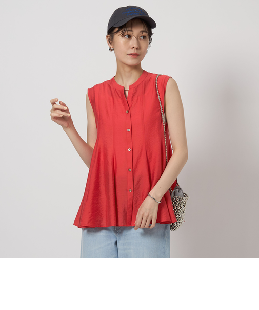 フレア ノースリーブ ブラウス