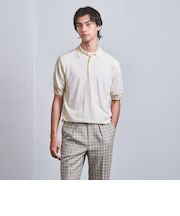 ウール ハイゲージ ニット ポロシャツ -ウォッシャブル-