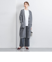フォックス カシミヤ ロングカーディガン