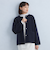 FOXブレンド セッケツ ノーカラー ニット カーディガン