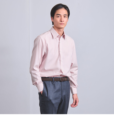 イージーケア ファンシーストライプ ラウンド レギュラーカラーシャツ -抗菌防臭-