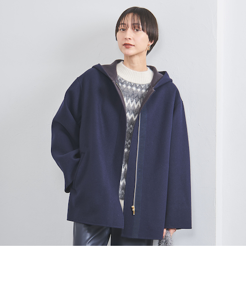 美品　ユナイテッドアローズ　 フーテッドリバーコート M ASTRAET＞フーデッド リバーコート