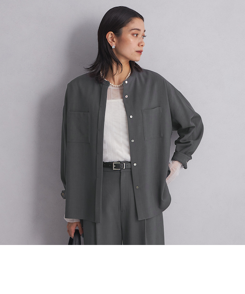 at ease＞シャツ パンツ セットアップ -マシンウォッシャブル・防シワ