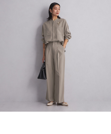 ＜at ease＞シャツ パンツ セットアップ -マシンウォッシャブル・防シワ-
