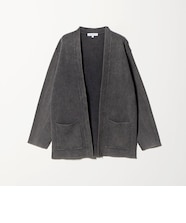 GIM＞24FW ローゲージ 鹿の子 ショール カーディガン -ウォッシャブル 