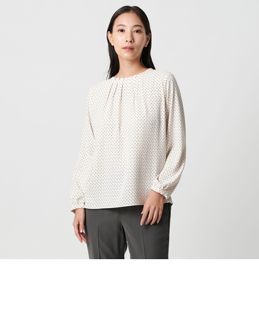 ジョーゼット タックブラウス 9分袖＜A DAY IN THE LIFE＞