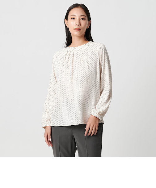 ジョーゼット タックブラウス 9分袖＜A DAY IN THE LIFE＞