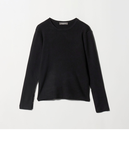 6(ROKU) ＞アルパカウール スリット クルーネック ニット プル