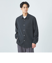 ポリエステル ワッシャー ポプリン ジャストルーズ シャツ