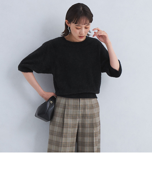 値下げ　ユナイテッドアローズ　ホワイト　フェザーヤーン ニット ファンシーヤーン ニット （ニット・セーター）｜UNITED ARROWS