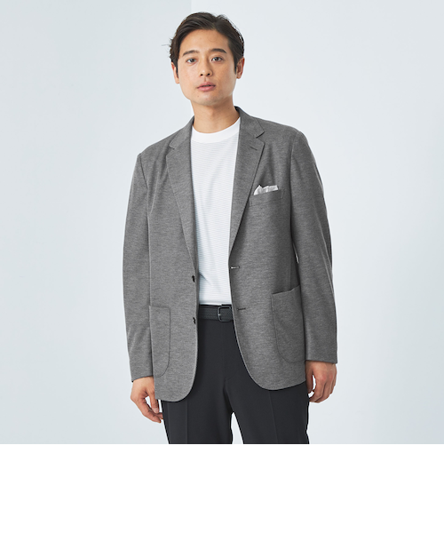A+ ツイルジャージ 2B ジャケット -ウォッシャブル・ストレッチ