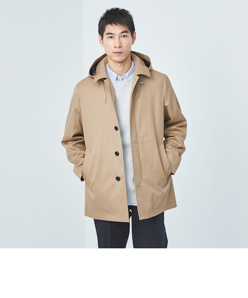 TAION フード バルカラーコート 3WAY -撥水-｜ユナイテッド