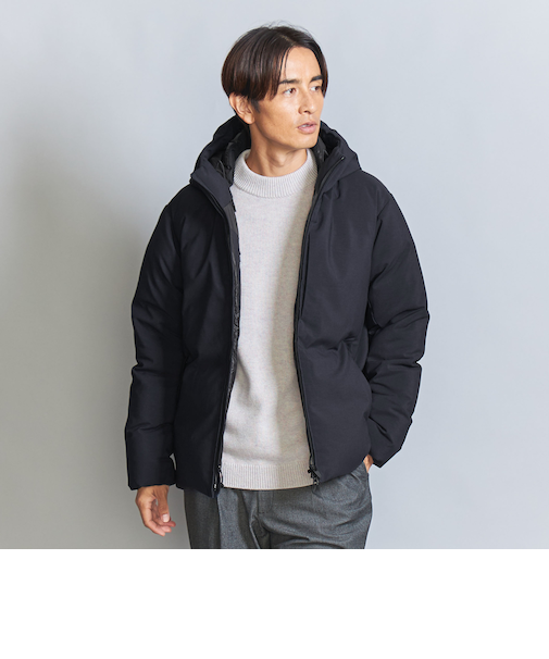 小松マテーレ シャンブレー フード ダウンジャケット -700FP 撥水機能-