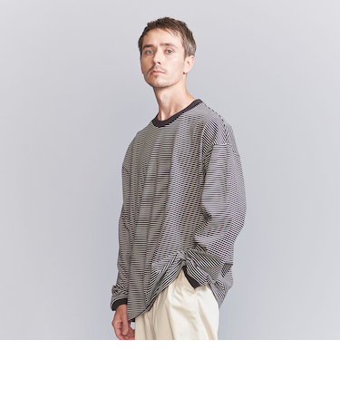 ミジンボーダー ロングスリーブ Tシャツ