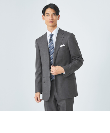 GLR CLOTH ピンストライプ 2B N/HC/BW スーツジャケット -ストレッチ・防シワ-