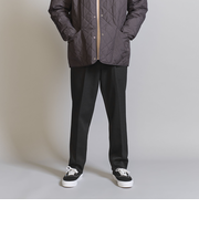 トリコチンツイル 1プリーツ テーパード パンツ ‐ウォッシャブル‐