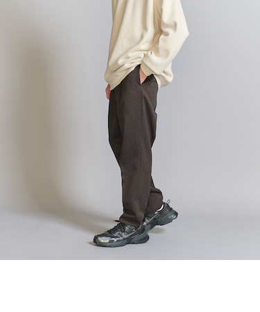トリコチンツイル 1プリーツ テーパード パンツ ‐ウォッシャブル‐