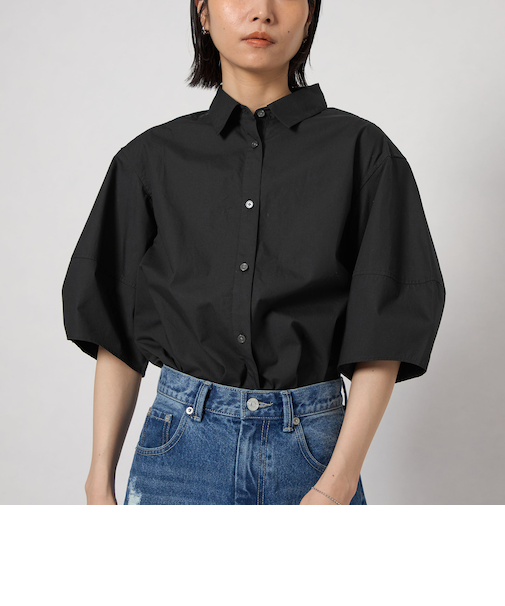 ＜CITEN＞フォルムハーフスリーブシャツ