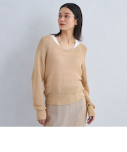 ＜SEASONAL COLLECTION＞コイルヤーン Vネック プルオーバー ニット