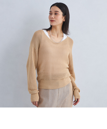 <SEASONAL COLLECTION>コイルヤーン Vネック プルオーバー ニット