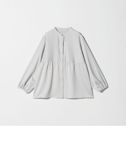 ハンマーサテン ペプラムブラウス＜A DAY IN THE LIFE＞