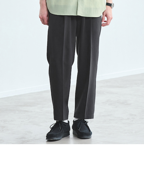 ドライ ドビーストレッチ 1プリーツ イージーパンツ -防シワ-