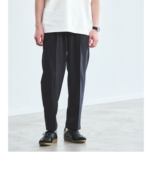 ドライ ドビーストレッチ 1プリーツ イージーパンツ -防シワ-