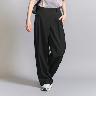 ポプリン 2タック ラップパンツ -ウォッシャブル-